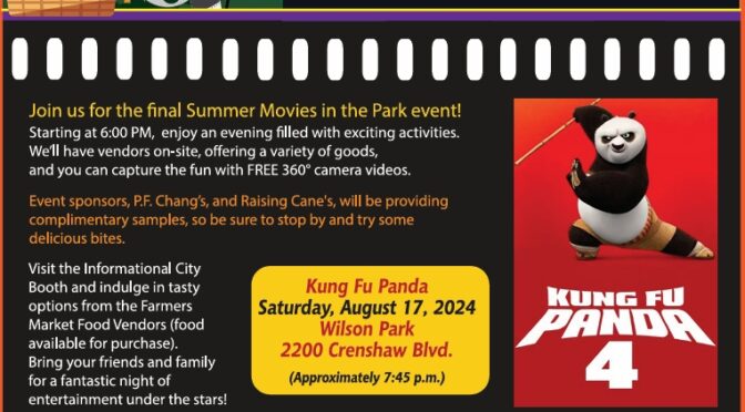 Summer 2024 Movies in the Park!